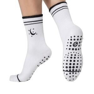 Non Slip Grip Yoga Pilates Barre Crew Moon Star Anti Slip Workout Socks